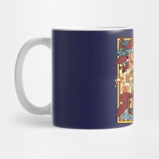 Blasfemo, Word illustration, elaborate design of leaves, bubbles and squares, not forgetting the Spider. Mug